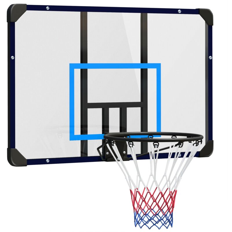 foto del prodotto giordanoshop canestro basket da esterno tabellone infrangibile da muro 113x61x73 cm