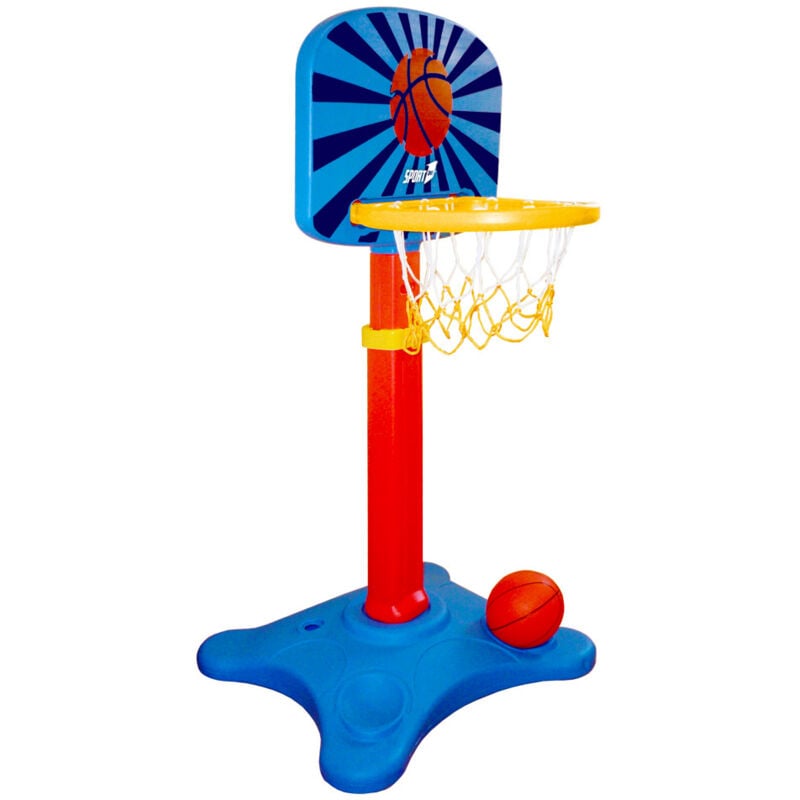 foto del prodotto giordanoshop canestro da basket 52x37,5 cm da esterno in plastica rookie multicolore