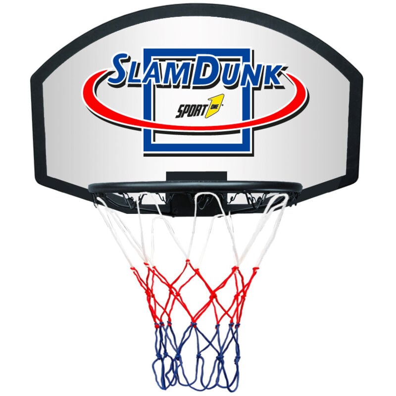 foto del prodotto giordanoshop canestro da basket 71x45 cm slam dunk bianco nero