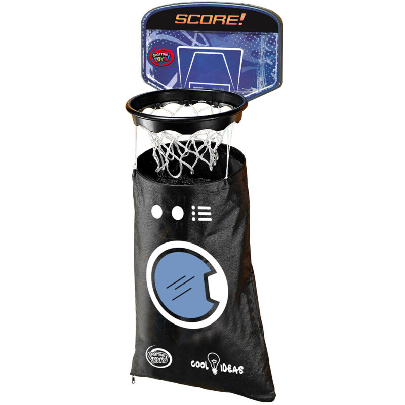 foto del prodotto giordanoshop canestro lavatrice da basket 25 cm gioco con cesto biancheria nero
