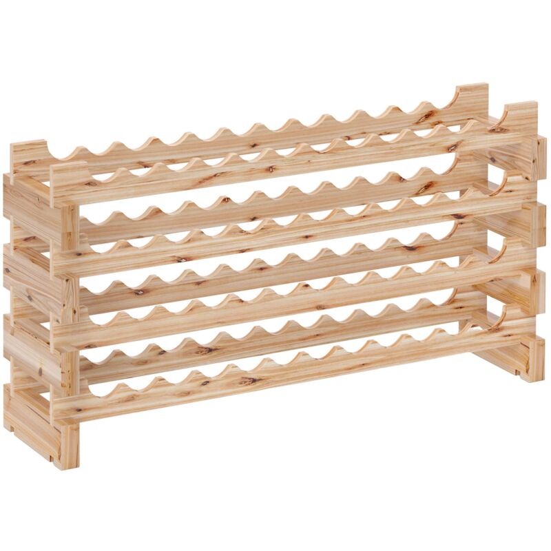 foto del prodotto giordanoshop cantinetta portabottiglia 4 ripiani per 48 bottiglie di vino 114x28x56,5 cm in legno di pino