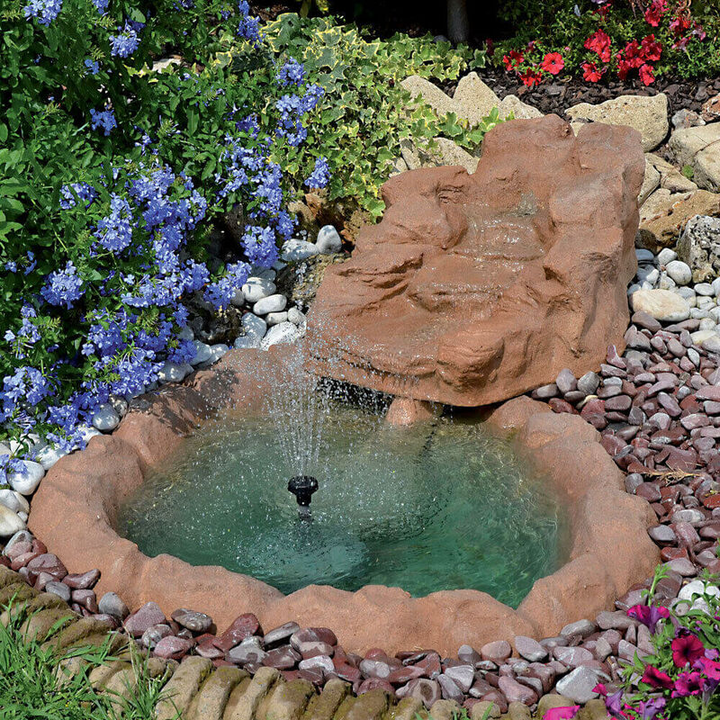 foto del prodotto giordanoshop cascata artificiale roccia da giardino 180x120 cm in vetroresina con pompa