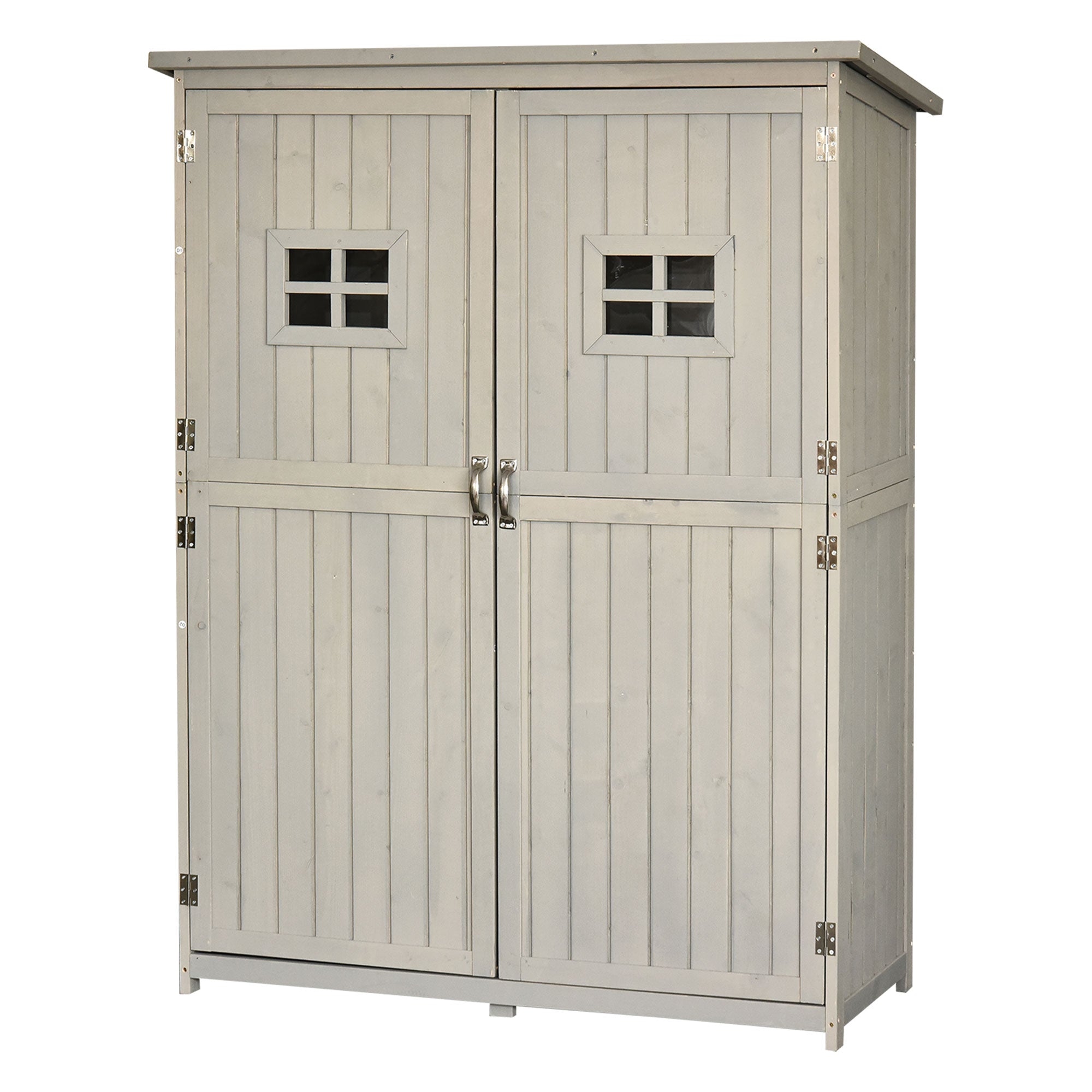foto del prodotto giordanoshop casetta box da giardino 127,5x50x164 cm in legno di abete grigio chiaro