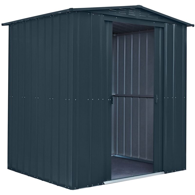 foto del prodotto giordanoshop casetta box da giardino 183x154xh193 cm in lamiera antracite