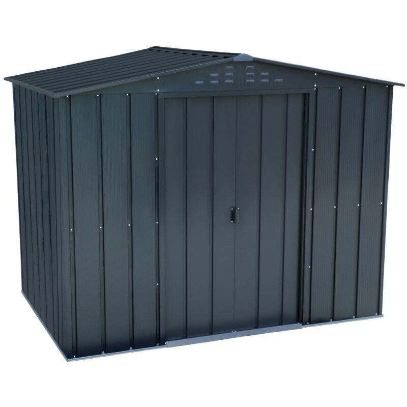 foto del prodotto giordanoshop casetta box da giardino 183x261,6x204,5 cm in metallo antracite