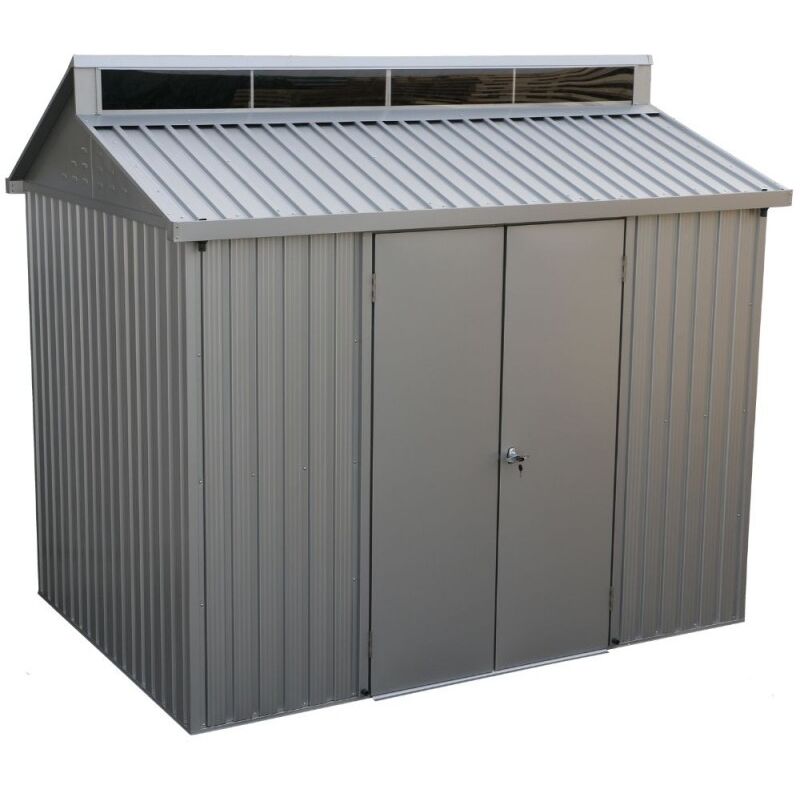 foto del prodotto giordanoshop casetta box da giardino 263,2x182,5x230,5 cm in alluminio grigio