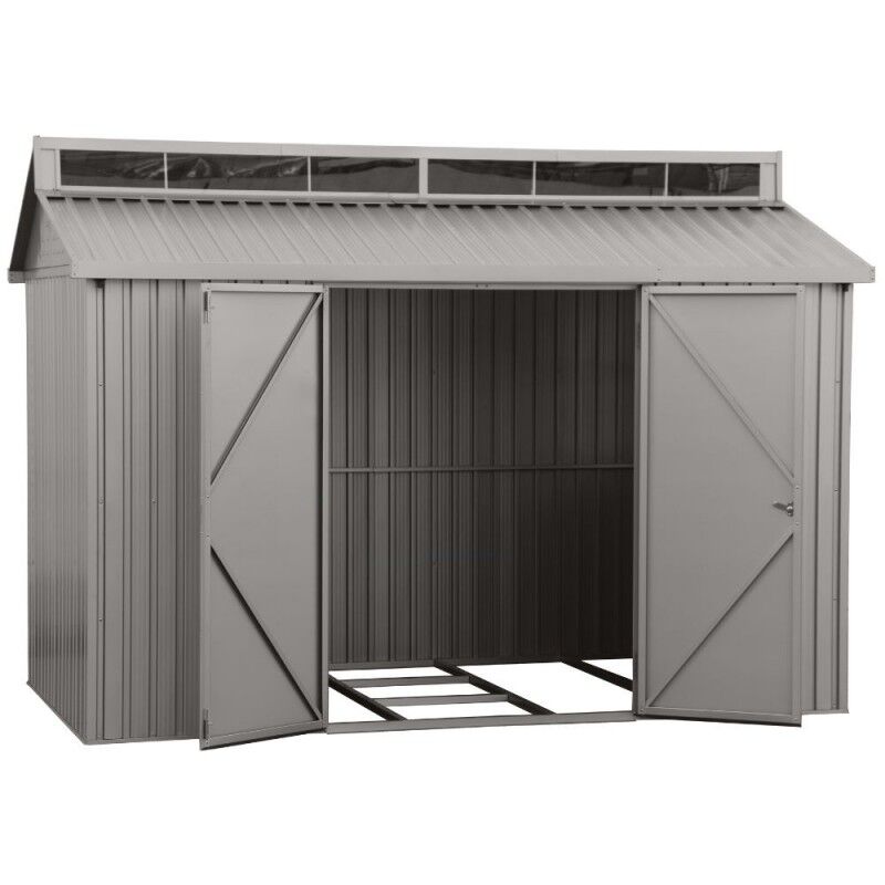 foto del prodotto giordanoshop casetta box da giardino 323,3x182,5x230,5 cm in alluminio grigio