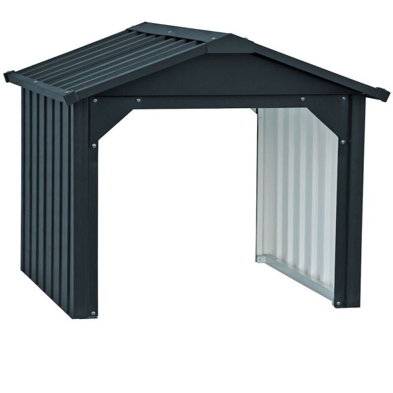 foto del prodotto giordanoshop casetta box da giardino 77,5x82,9x65,5 cm in acciaio zincato antracite