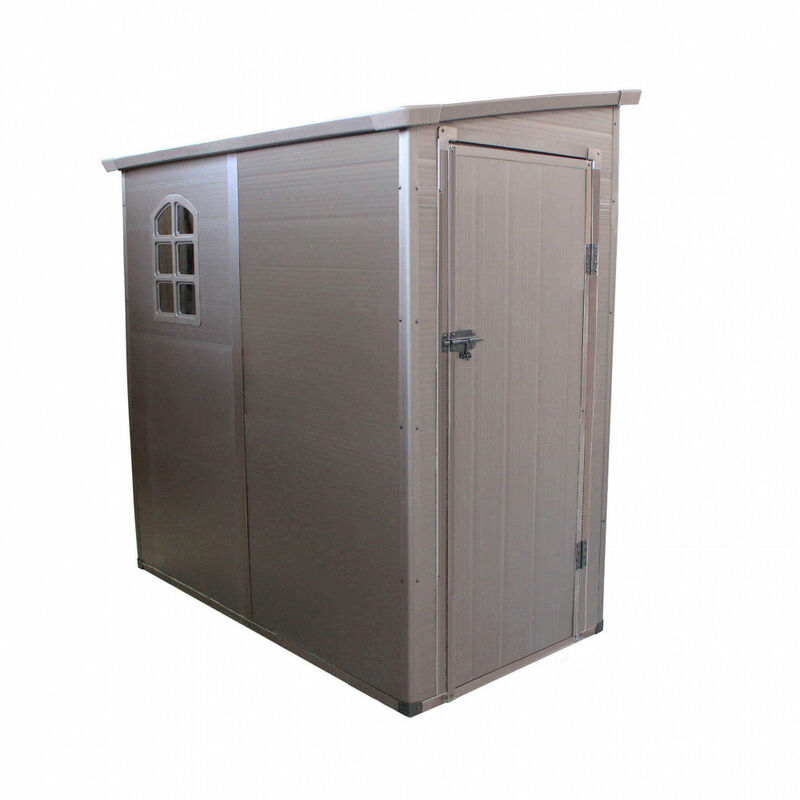 foto del prodotto giordanoshop casetta box da giardino hause 111x191x194 h cm in plastica marrone