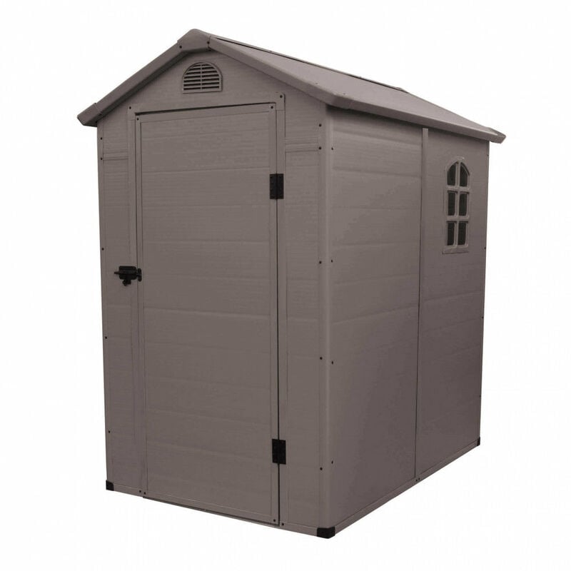 foto del prodotto giordanoshop casetta box da giardino hause 134x192x204 h cm in plastica marrone