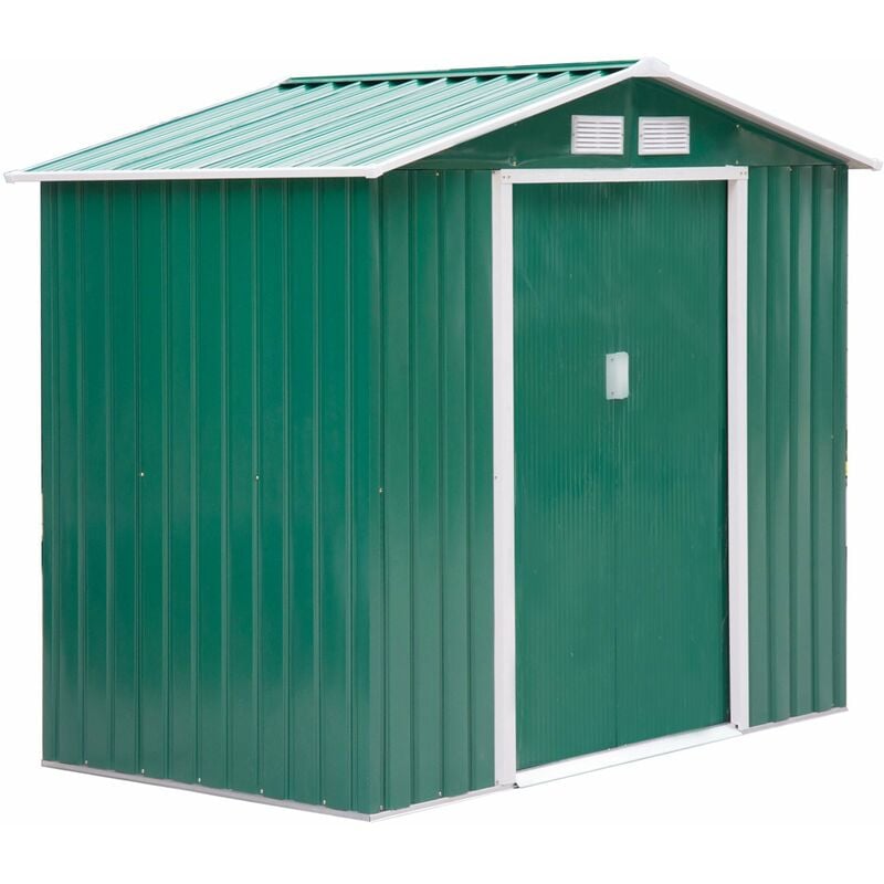 foto del prodotto giordanoshop casetta box da giardino in lamiera 213x127x185 cm