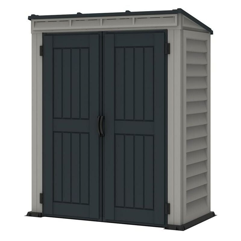 foto del prodotto giordanoshop casetta da giardino porta attrezzi 91x170x202 cm in pvc grigio grigio scuro