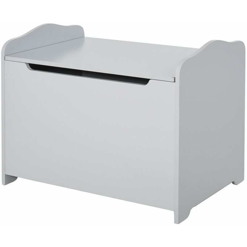 foto del prodotto giordanoshop cassapanca baule portagiochi 60x40x48 cm in mdf grigio