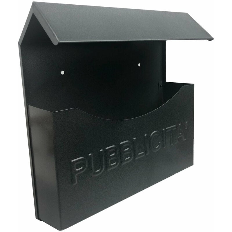 foto del prodotto giordanoshop cassetta pubblicit 32x13x32 cm artigian con pensilina in ferro nero