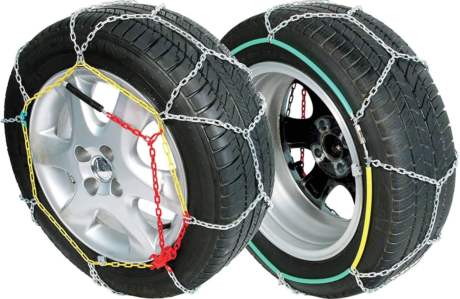 foto del prodotto giordanoshop catene da neve per auto 9 mm a rombo misura 120 omologate blue ice