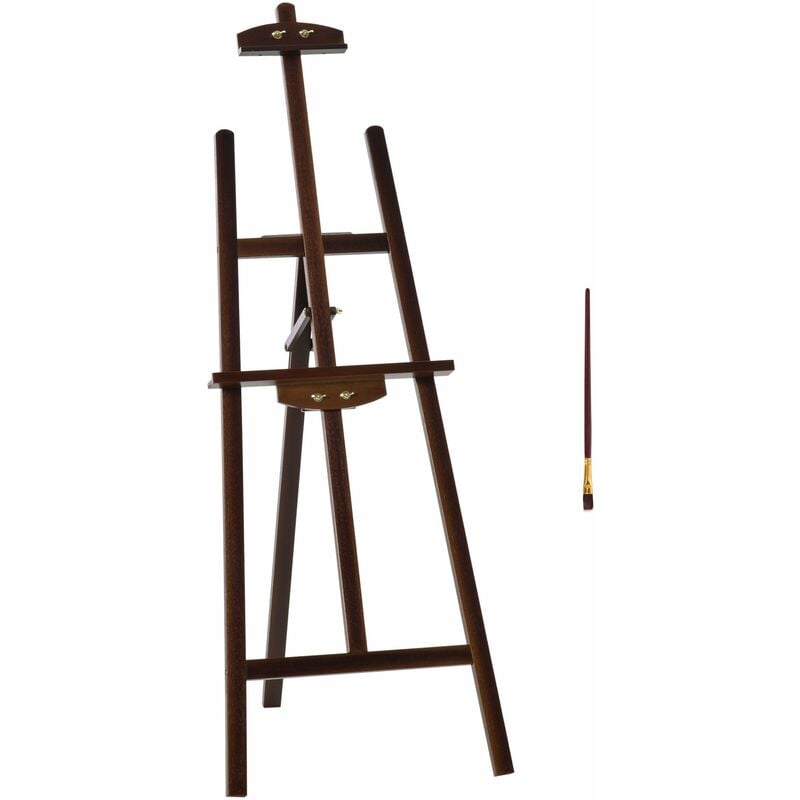 foto del prodotto giordanoshop cavalletto treppiede da pittura 51,5x71,5x134,5 cm in legno di pino marrone
