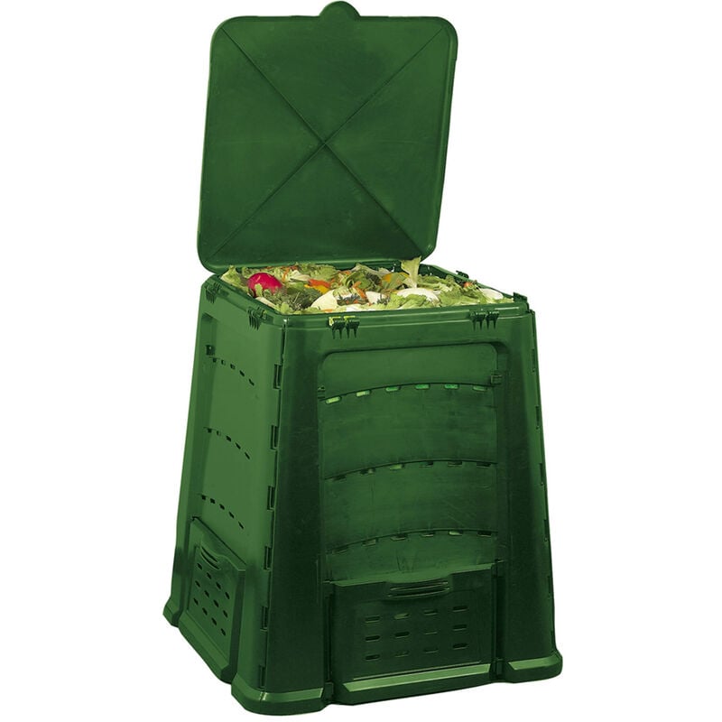 foto del prodotto giordanoshop compostiera da giardino 600l 84x84x105 cm in plastica 4650w agrati