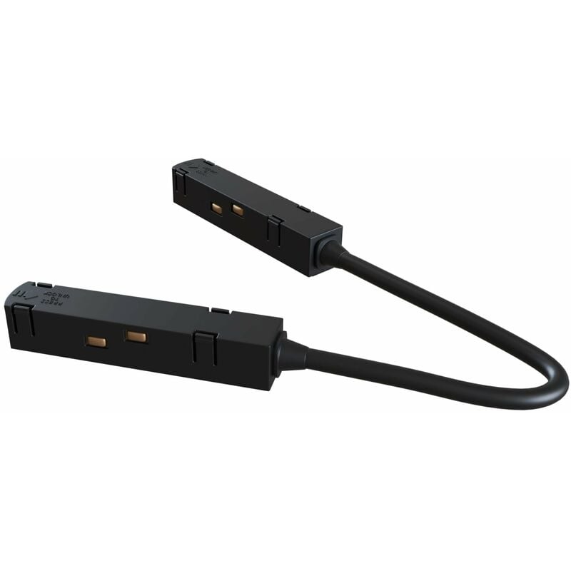 foto del prodotto giordanoshop connettore angolare di alimentazione per sistema illuminazione a binario nero
