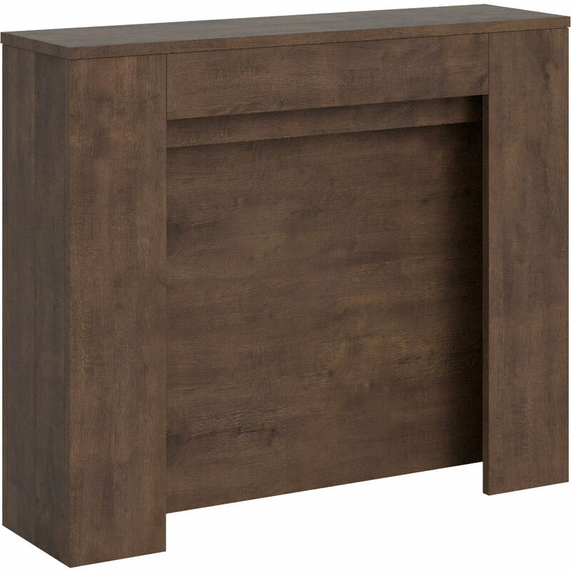 foto del prodotto giordanoshop consolle allungabile 90x25 211 cm pannelli in nobilitato kiba noce