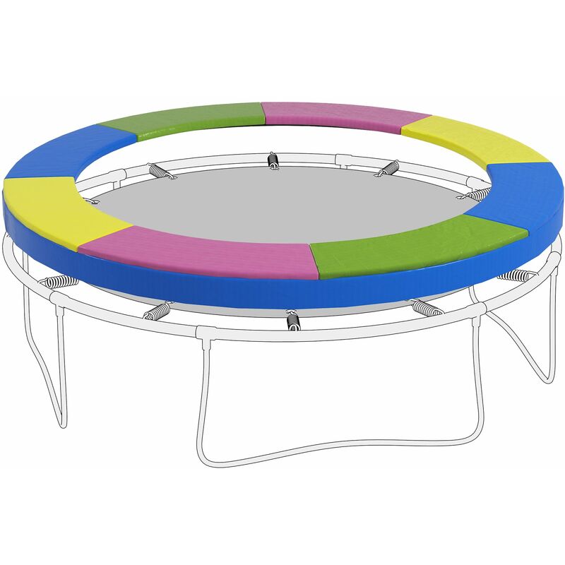 foto del prodotto giordanoshop copertura tappeto elastico pieghevole e portatile 305x30 cm in plastica pe e schiuma multicolore