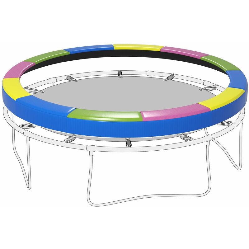 foto del prodotto giordanoshop copertura tappeto elastico pieghevole e portatile 366x30 cm in plastica pe e schiuma multicolore