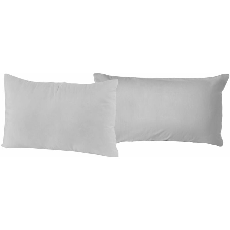 foto del prodotto giordanoshop coppia di federe 52x82 cm in cotone tinta unita grigio chiaro