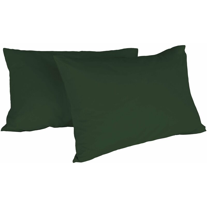 foto del prodotto giordanoshop coppia di federe 52x82 cm in cotone tinta unita verde oliva