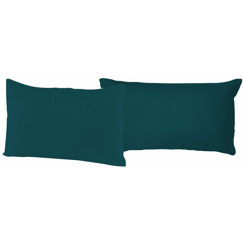 foto del prodotto giordanoshop coppia di federe 52x82 cm in cotone tinta unita verde petrolio