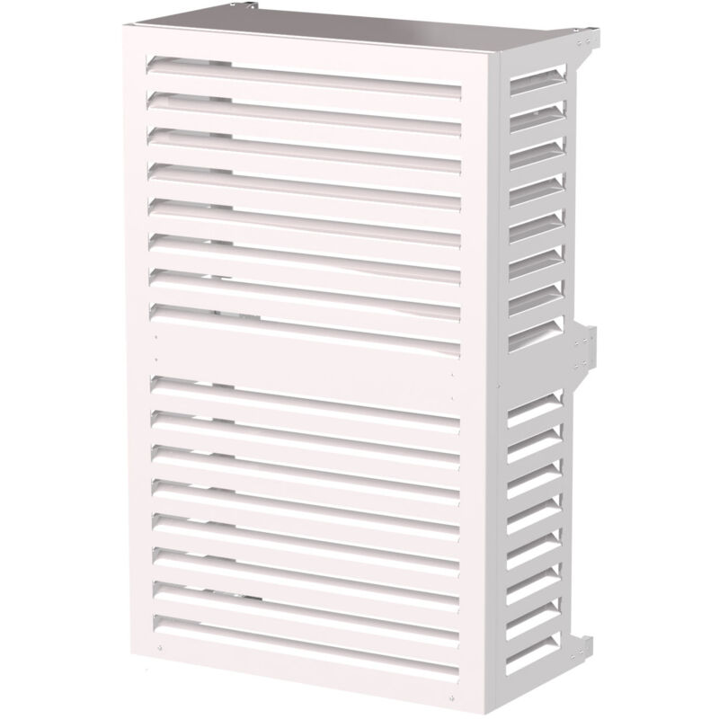 foto del prodotto giordanoshop copri condizionatore 90x140x52 cm in alluminio a parete big blade vs bianco