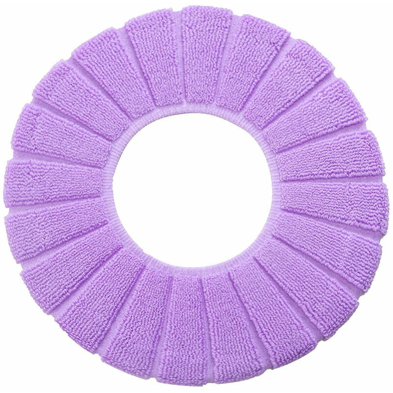 foto del prodotto giordanoshop copri water cuscino per seduta wc calda e antiscivolo in microfibra viola