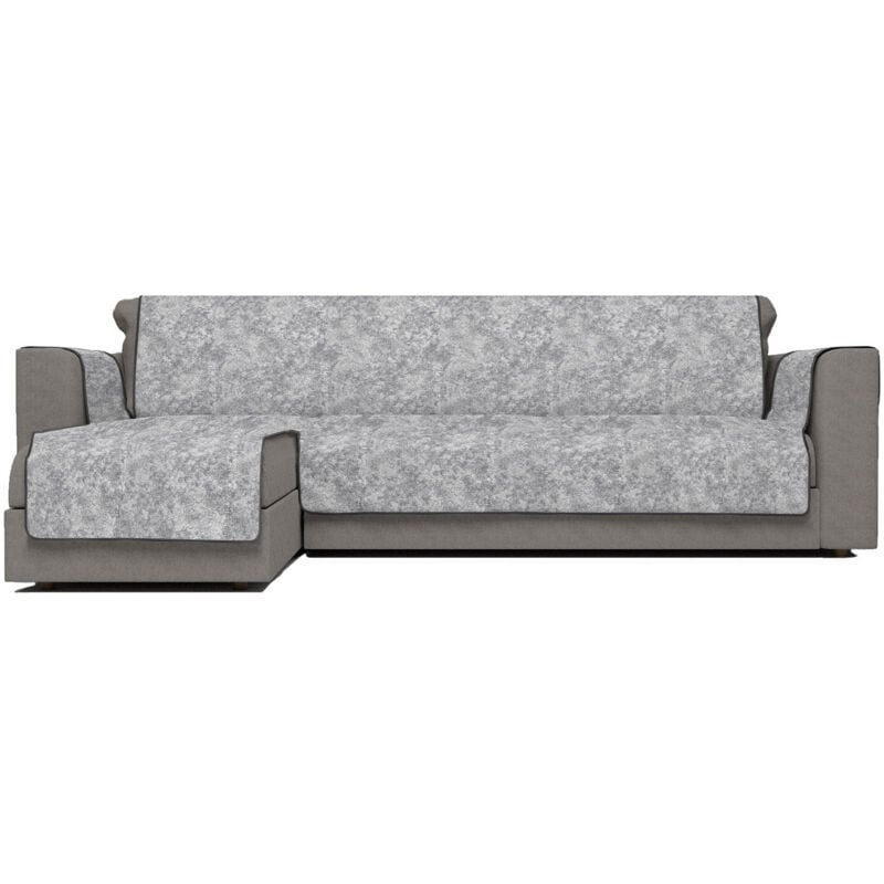 foto del prodotto giordanoshop copridivano con penisola sinistra seduta 240 cm in poliestere e cotone grigio scuro