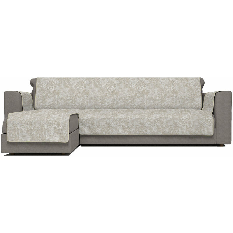 foto del prodotto giordanoshop copridivano con penisola sinistra seduta 290 cm in poliestere e cotone beige