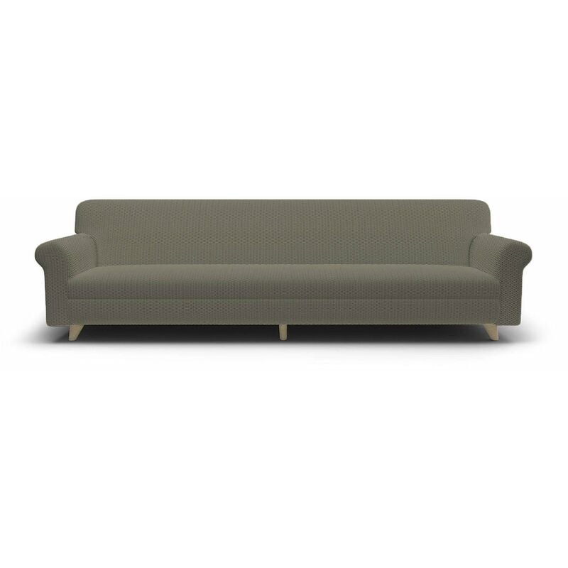 foto del prodotto giordanoshop copridivano elasticizzato 4 posti in poliestere e cotone fashionable tortora