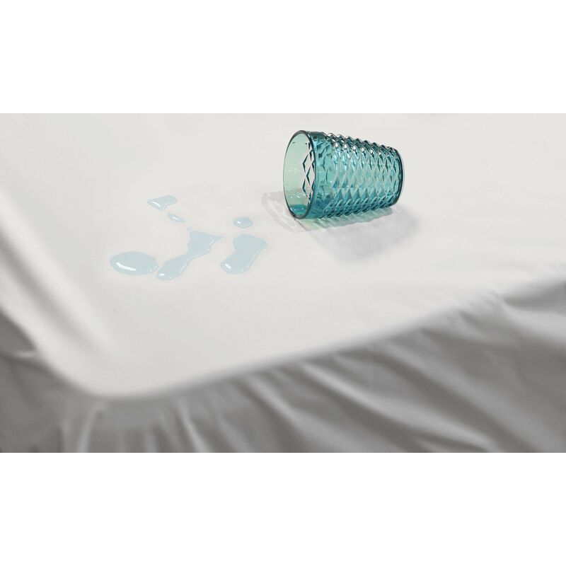 foto del prodotto giordanoshop coprimaterasso impermeabile 1 piazza e mezzo in microfibra e tpu bianco