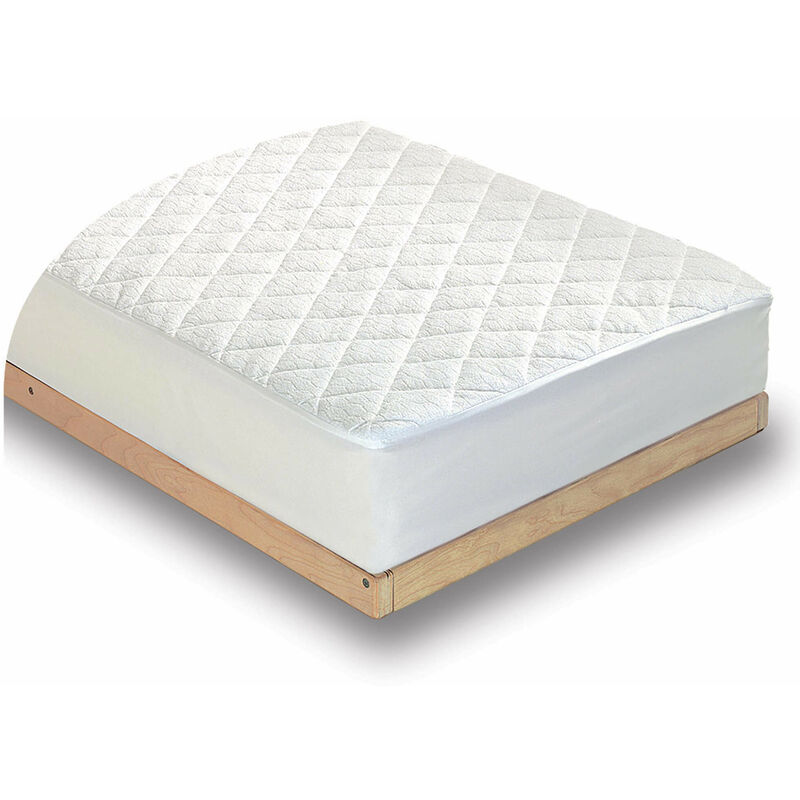 foto del prodotto giordanoshop coprimaterasso in spugna jacquard singolo 250gr cober magnolia bianco