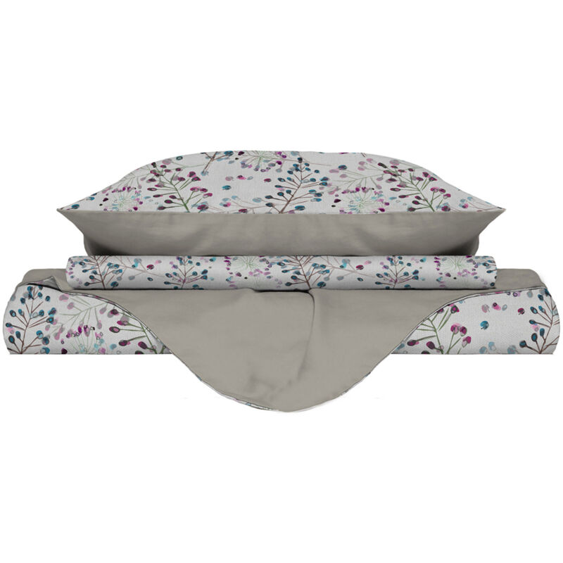 foto del prodotto giordanoshop copripiumino 1 piazza e mezzo double face con federe stampato flor
