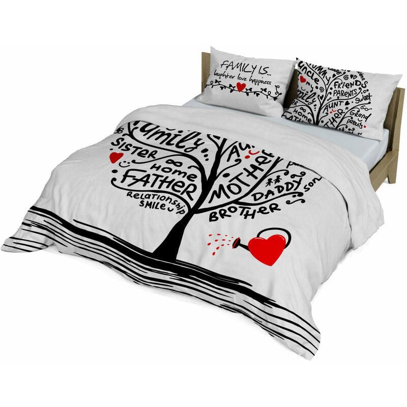 foto del prodotto giordanoshop copripiumino matrimoniale con federa stampato shine 03