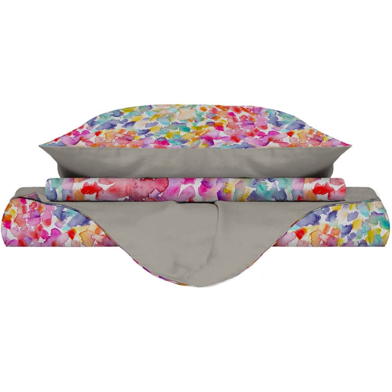 foto del prodotto giordanoshop copripiumino singolo con stampa sul sacco e federe doubleface spring
