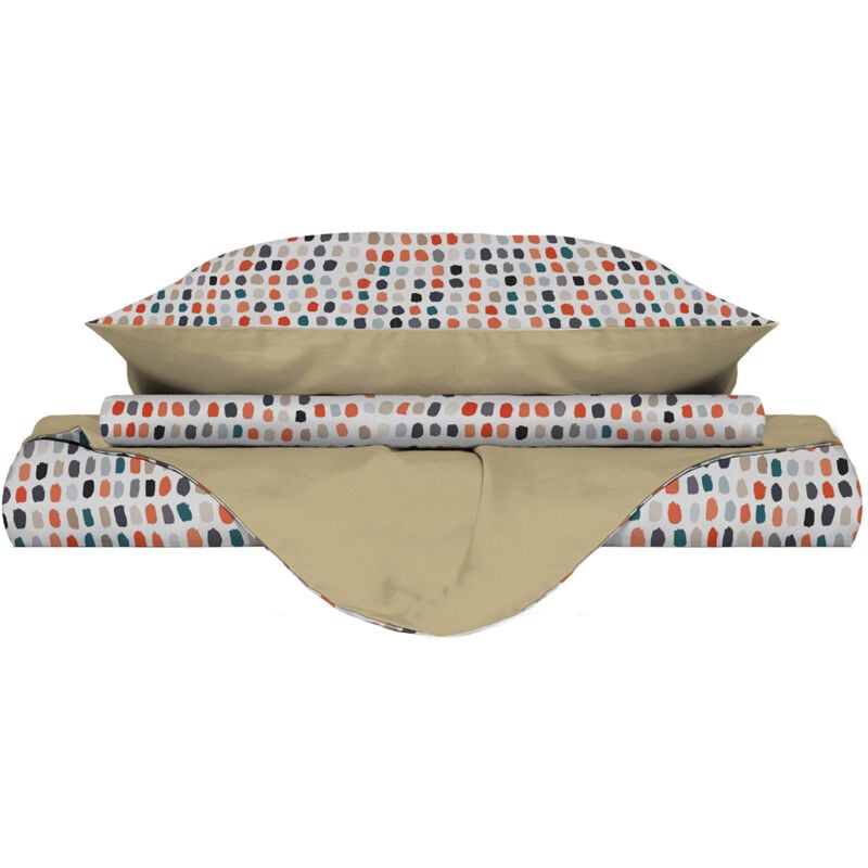 foto del prodotto giordanoshop copripiumino singolo double face con federe stampato sketch