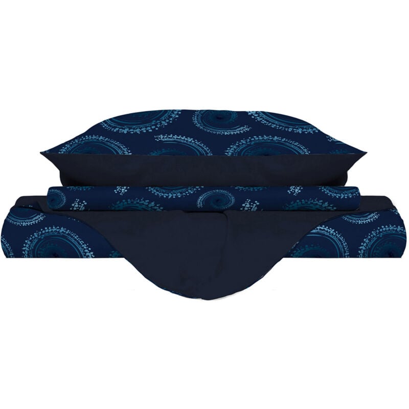 foto del prodotto giordanoshop - copripiumino singolo double face con federe stampato vortex