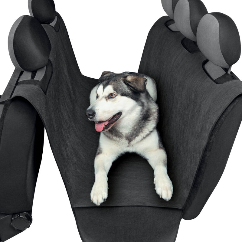 foto del prodotto giordanoshop coprisedile posteriore auto per cani 127x160 cm in tessuto tnt grigio scuro