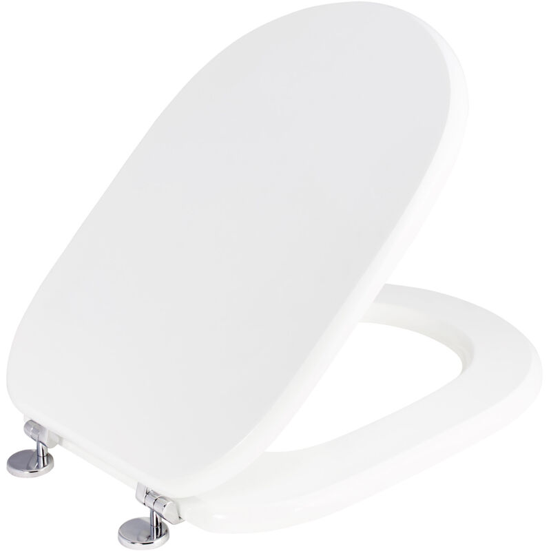 foto del prodotto giordanoshop copriwater universale 35,1x46,3 cm in mdf cerniere in metallo cromato diana bianco lucido