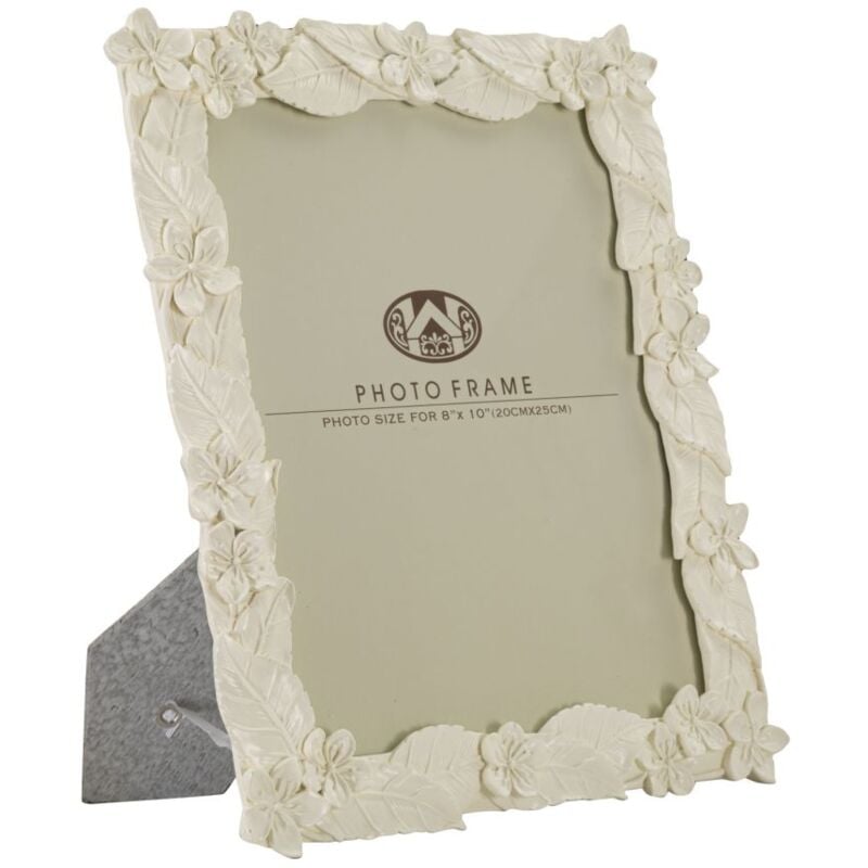 foto del prodotto giordanoshop cornice leaf cream 26x2x30,7 cm in poliresina e vetro