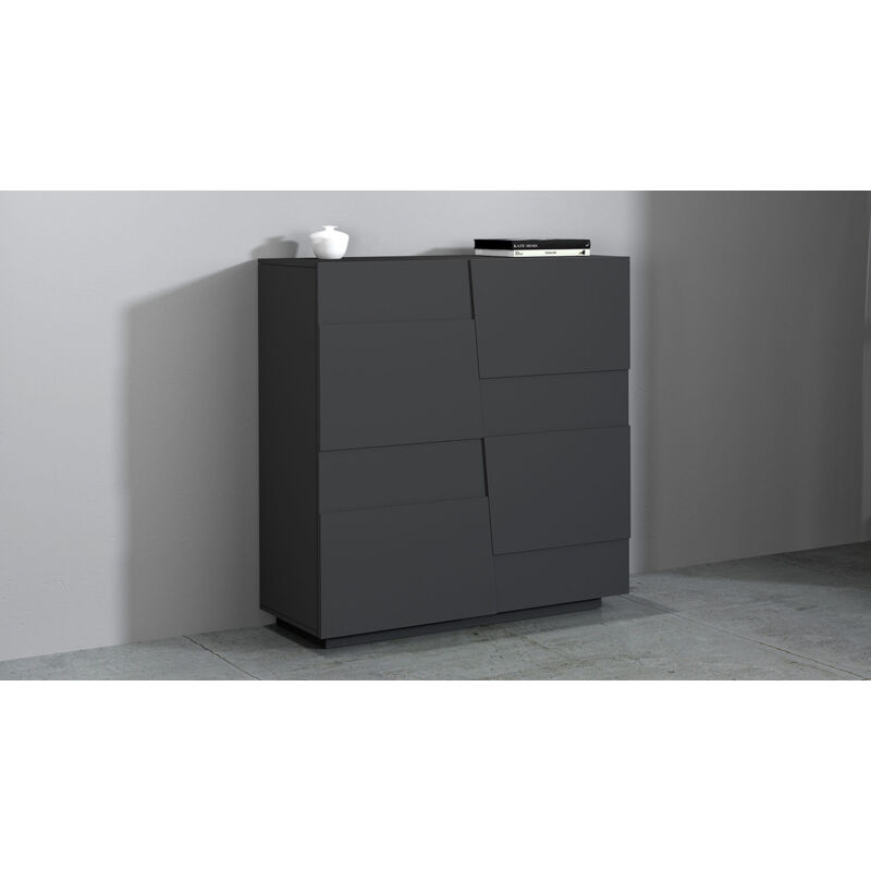 foto del prodotto giordanoshop credenza 2 ante 120x44x126 cm pongo 2a grigio antracite opaco
