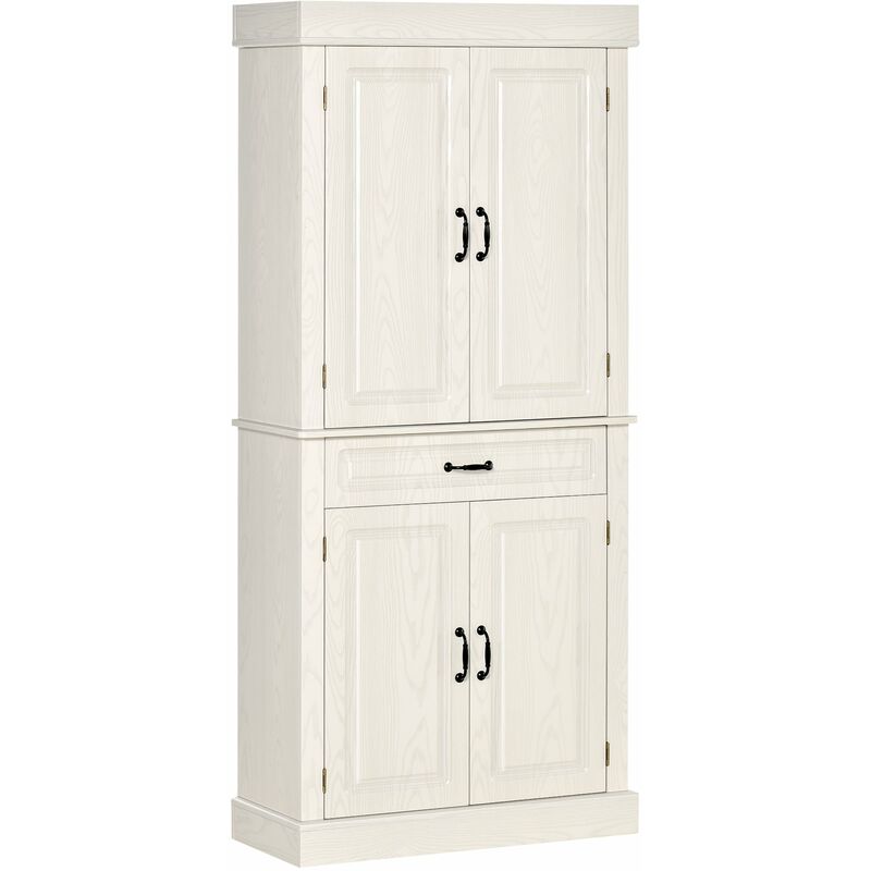 foto del prodotto giordanoshop credenza alta 80x35x180 cm 2 armadietti 1 cassetto bianco