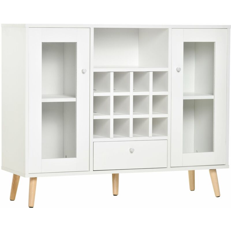 foto del prodotto giordanoshop credenza con cantinetta 12 bottiglie 100x33x80cm in legno bianco