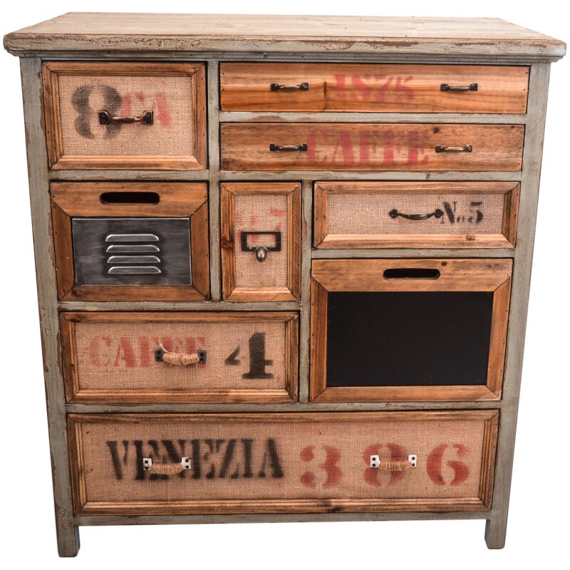 foto del prodotto giordanoshop credenza con cassetti vintage h 83 cm