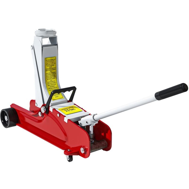 foto del prodotto giordanoshop cric idraulico auto con sollevamento 8 38cm in acciaio rinforzato capacit 2.5 t rosso