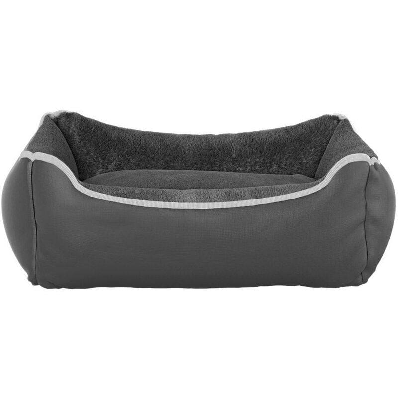 foto del prodotto giordanoshop cuccia imbottita per cani e gatti 44x34x15cm in poliestere nuvola grigio scuro