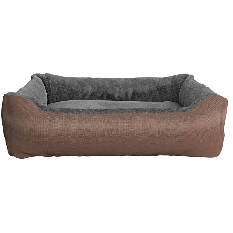 foto del prodotto giordanoshop cuccia per cani e gatti doubleface 62x50x17 cm in poliestere love tortora